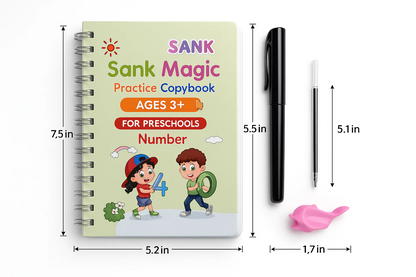Sank Magic Practice Copybook ( 4 book + 10 refill + 1 pen + 1 grip)